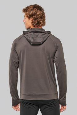Sudadera deportiva capucha 1/4 cremallera