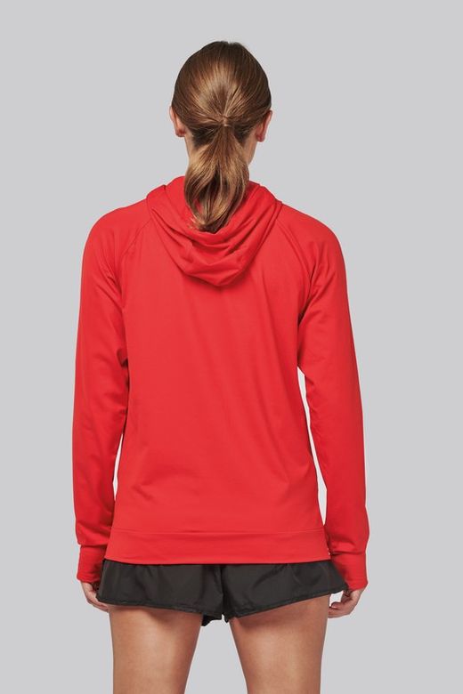 Sudadera deportiva capucha 1/4 cremallera