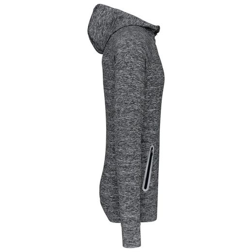 Sudadera deportiva capucha 1/4 cremallera
