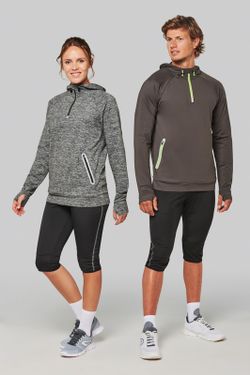 Sudadera deportiva capucha 1/4 cremallera