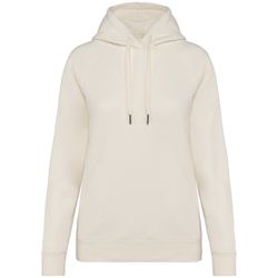Eco-friendly ladies' raglan hooded sweatshirt