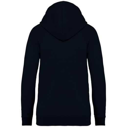 Eco-friendly ladies' raglan hooded sweatshirt