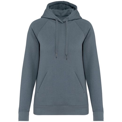 Eco-friendly ladies' raglan hooded sweatshirt