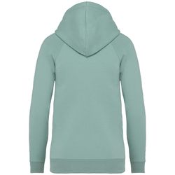Eco-friendly ladies' raglan hooded sweatshirt