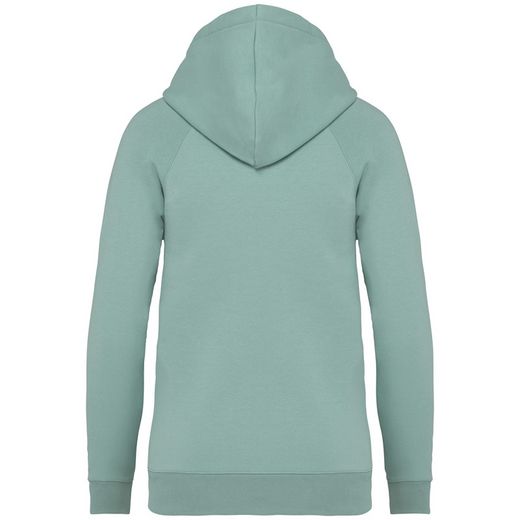 Eco-friendly ladies' raglan hooded sweatshirt