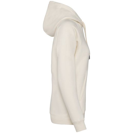 Eco-friendly ladies' raglan hooded sweatshirt