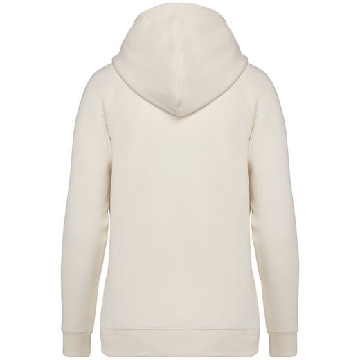 Eco-friendly ladies' raglan hooded sweatshirt