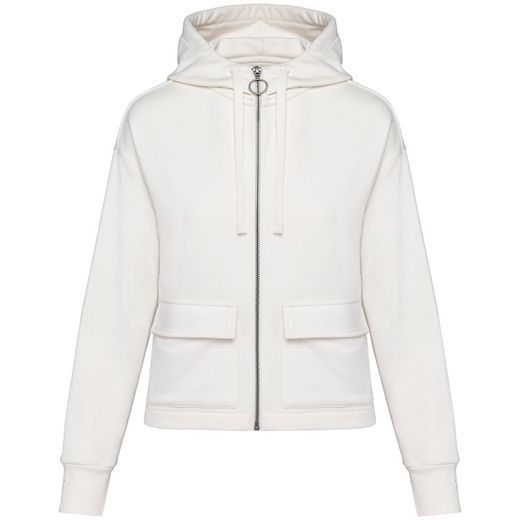 Umweltfreundliches Damen-Kapuzensweatshirt aus French Terry mit Reißverschluss
