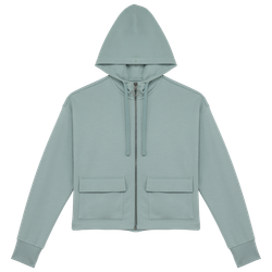 Umweltfreundliches Damen-Kapuzensweatshirt aus French Terry mit Reißverschluss