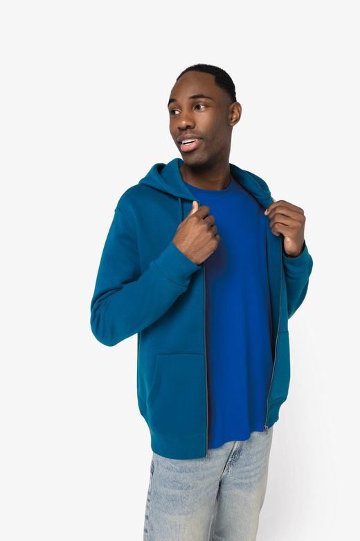 Umweltfreundliches Unisex Kapuzensweatshirt mit Reißverschluss