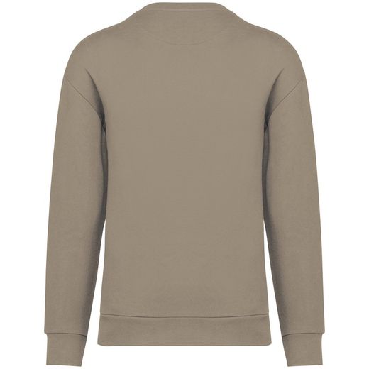 Umweltfreundliches Unisex Sweatshirt mit Rundhalsausschnitt und hängenden Schultern aus gebürstetem Molton