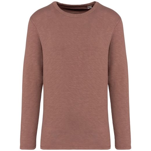 Sweat-shirt écoresponsable à col rond délavé French Terry unisexe