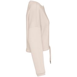 Umweltfreundliches cropped Oversize Damen Sweatshirt mit Rundhalsausschnitt
