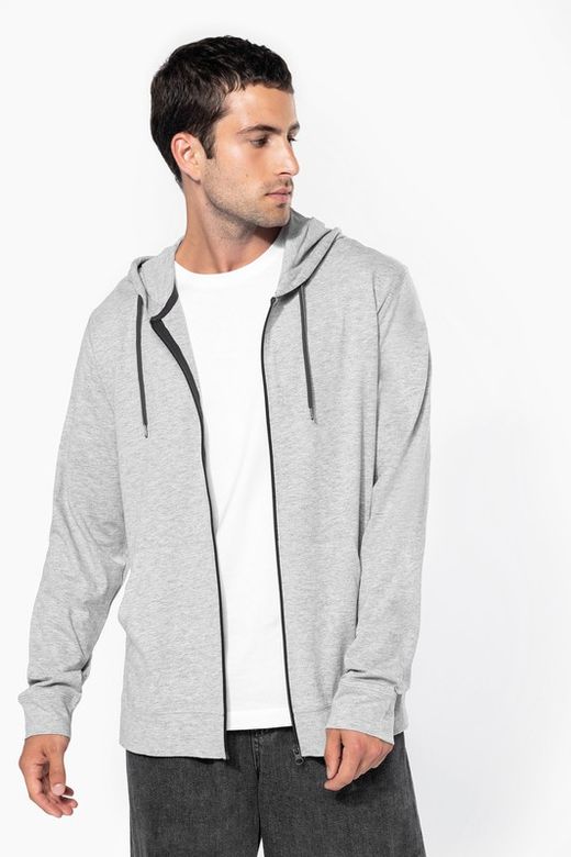 Felpa leggera con cappuccio in cotone