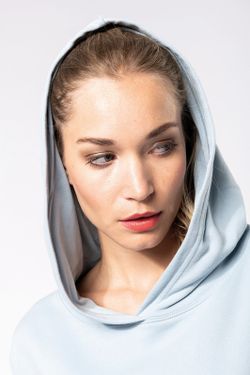 Bio-Damen-Sweatshirt Lounge mit Kapuze