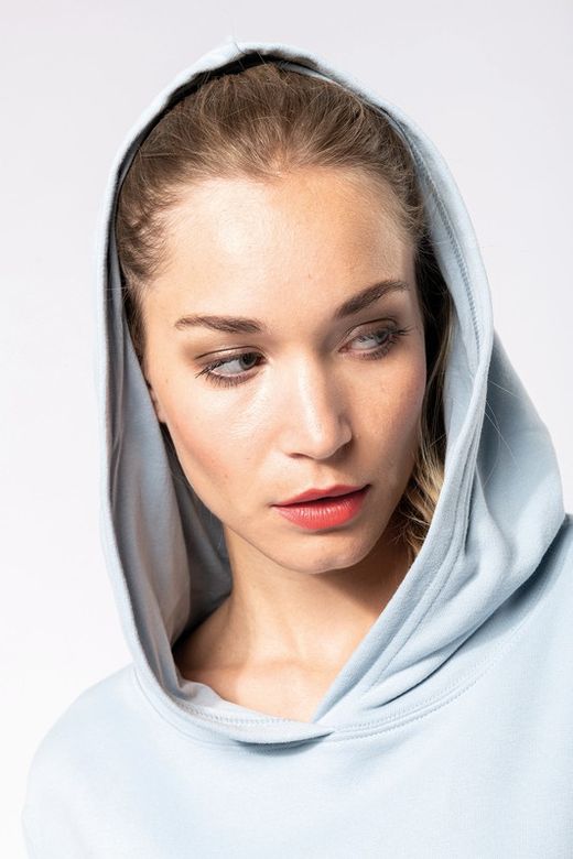 Bio-Damen-Sweatshirt Lounge mit Kapuze