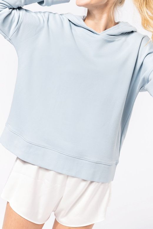 Bio-Damen-Sweatshirt Lounge mit Kapuze