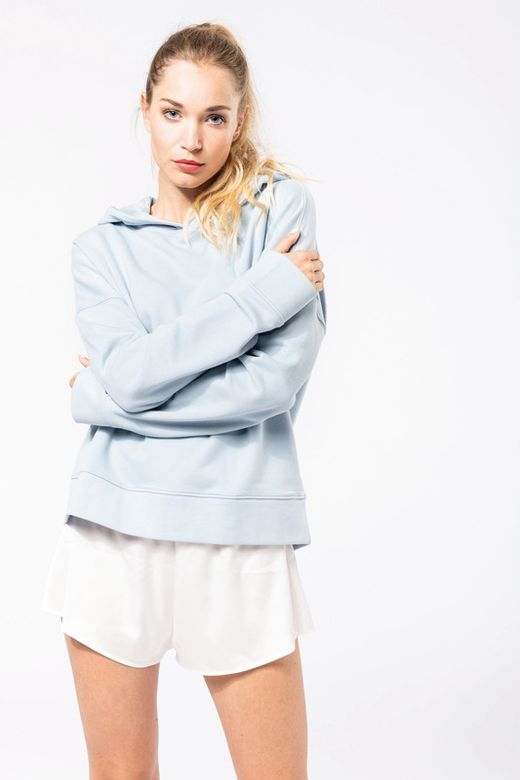 Bio-Damen-Sweatshirt Lounge mit Kapuze