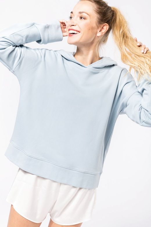 Sweat à capuche lounge en coton bio pour femme