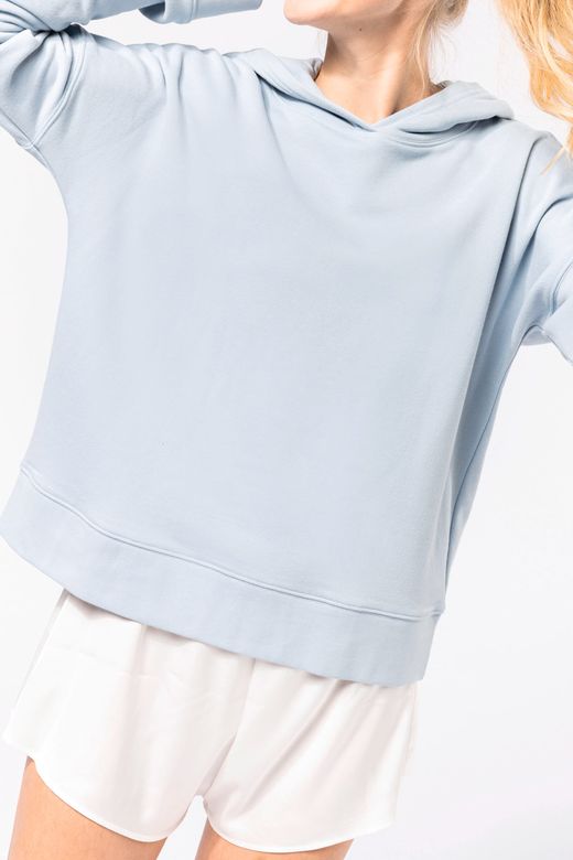 Bio-Damen-Sweatshirt Lounge mit Kapuze