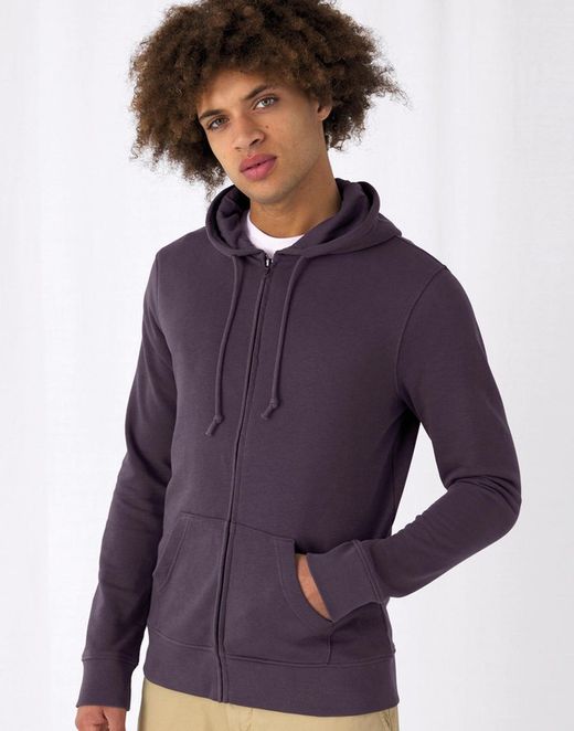 Sudadera orgánica con capucha y cremallera