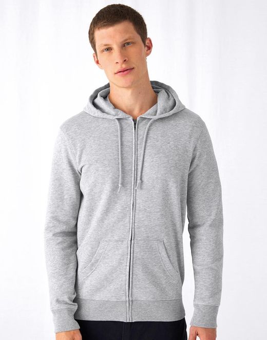 Sudadera orgánica con capucha y cremallera
