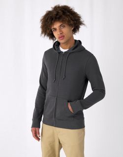 Sudadera orgánica con capucha y cremallera