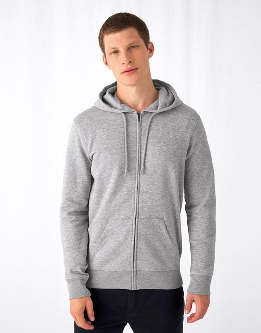 Sudadera orgánica con capucha y cremallera
