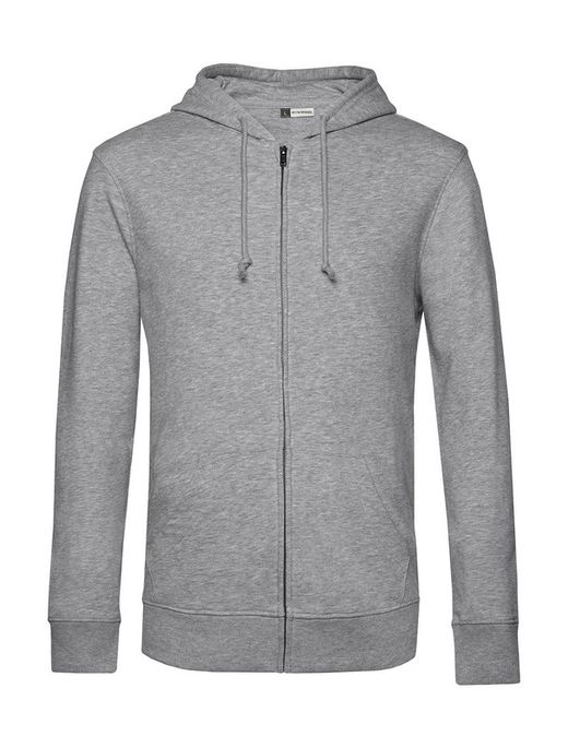Sudadera orgánica con capucha y cremallera
