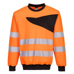 Sudadera PW2 de alta visibilidad con cuello redondo