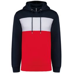 Dreifarbiges Kapuzensweatshirt, Unisex