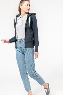 SUDADERA VINTAGE - CREMALLERA Y CAPUCHA mujer