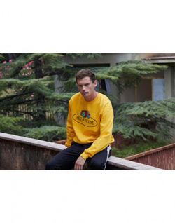 Felpa Vintage Set In con grande stampa del logo