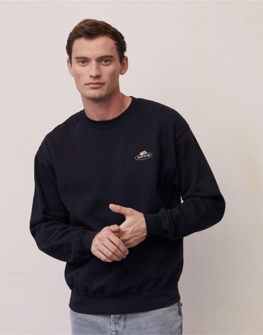 Sudadera Vintage Set In con logo pequeño impreso