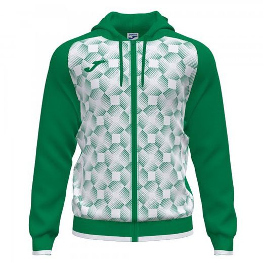 Sweat à capuche zippé Supernova Iii vert blanc