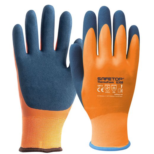 THERMOFOAM, guante látex impermeable forro antifrío