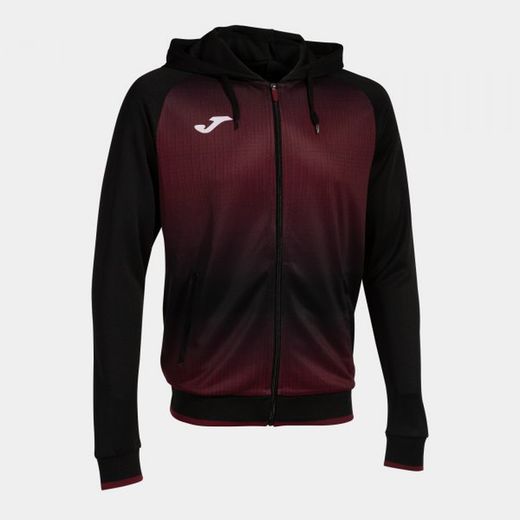 Tiger V Zip-Up Hoodie Black Burgundy