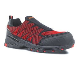 TOKIO, zapato rojo S1P sin cordones elástico Flytex