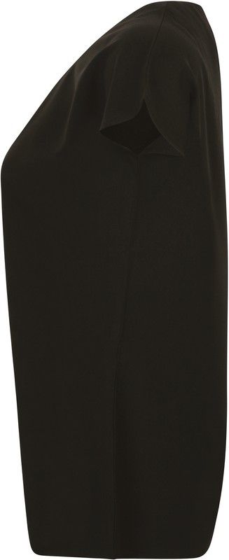 Frauen Plissee Neck Top