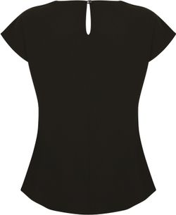 Frauen Plissee Neck Top