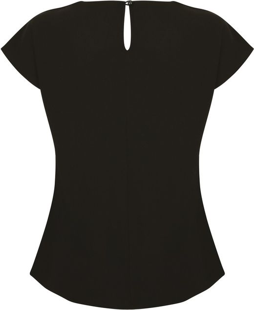 Frauen Plissee Neck Top