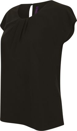 Frauen Plissee Neck Top