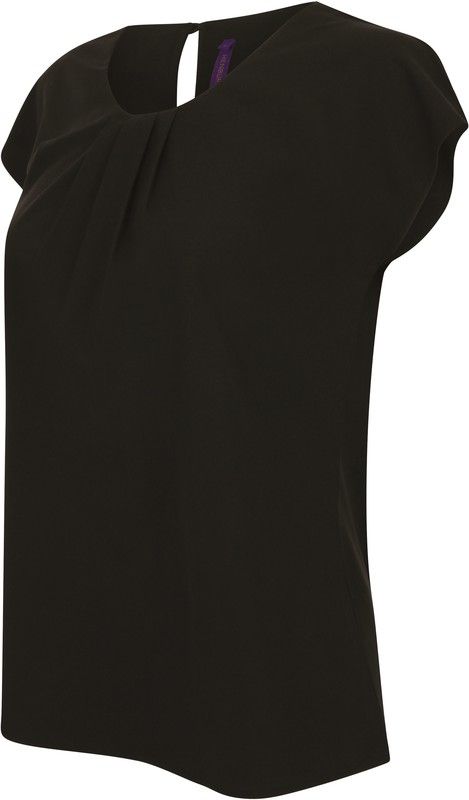 Frauen Plissee Neck Top
