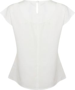 Frauen Plissee Neck Top