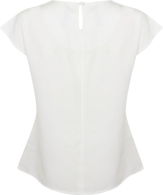 Frauen Plissee Neck Top