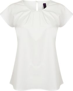 Frauen Plissee Neck Top
