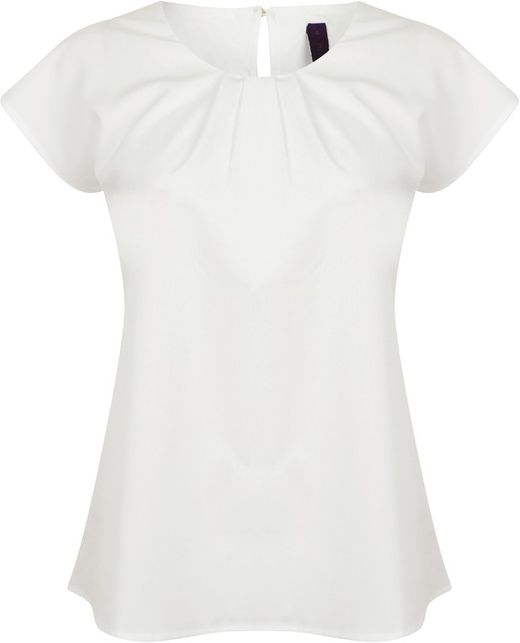 Frauen Plissee Neck Top