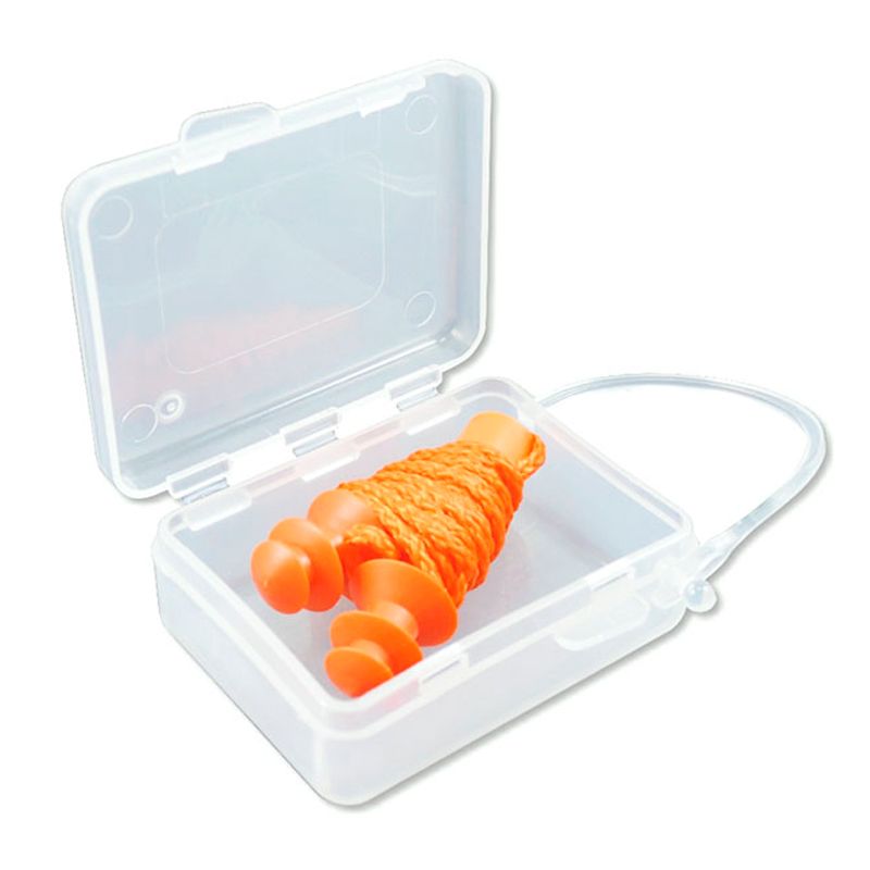 TRACK-FIT, tapón auditivo reutilizable con cordón en cajita ind SNR 24,5 CAJA 100 UND