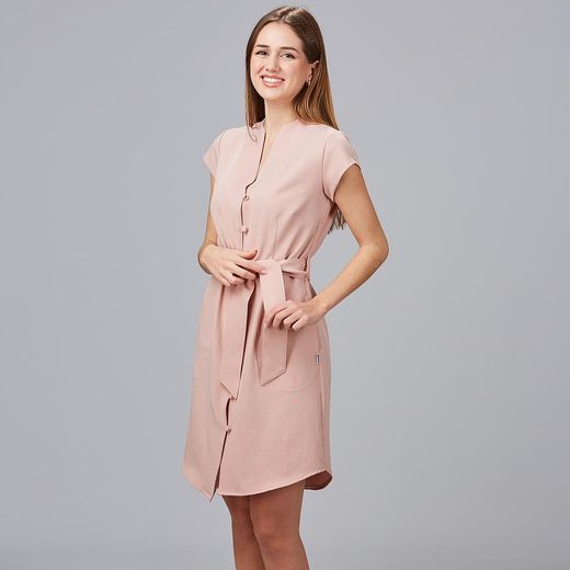 Vestido Boton Forrado Vivaz X.Linen
