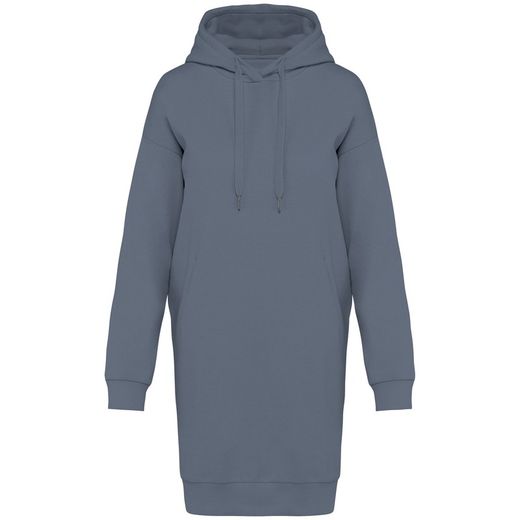 Eco-friendly ladies' hooded sweatshirt dress